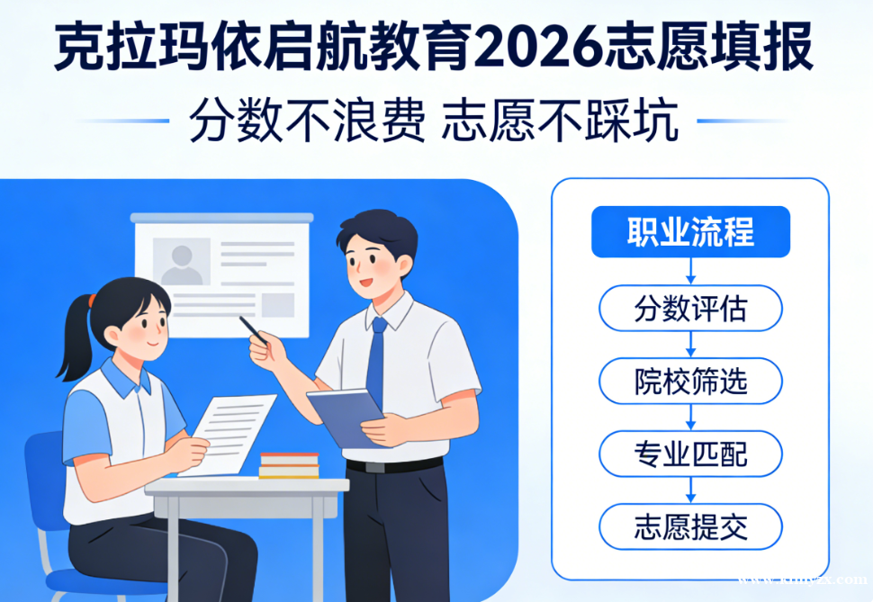 分数不浪费,志愿不踩坑——克拉玛依启航教育2026志愿填报