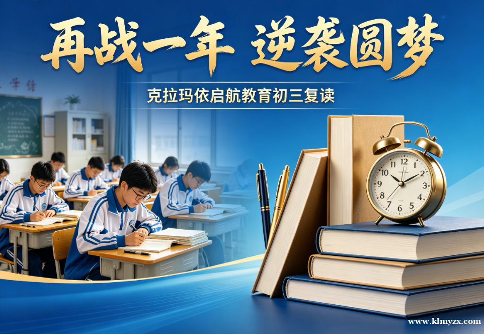 再战一年，逆袭圆梦！克拉玛依启航教育初三复读班，为青春再添底气